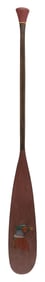 PADDLE WITH PAINTED DECORATION BY ROGER MITCHELL Massachusetts, Contemporary Length 56".