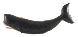 ROGER MITCHELL CARVED WOODEN SPERM WHALE PLAQUE Massachusetts, Contemporary Length 24".