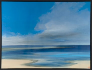 YASEMIN KYRENA TOMAKAN (Connecticut/Massachusetts/Turkey, 1958-), "Ocean Sands"., Oil on canvas, 36"
