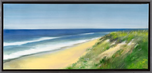YASEMIN KYRENA TOMAKAN (Connecticut/Massachusetts/Turkey, 1958-), "Cape Shoreline", 2024., Oil on