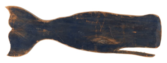 WHALE IN SILHOUETTE FORM Contemporary Length 40".