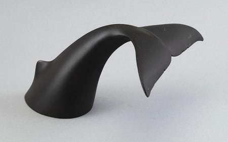 OVID OSBORN WARD (Massachusetts/West Virginia, 1945-2020), Whale's tail., Metal, height 4.5".