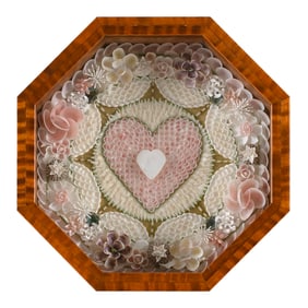 SAILOR'S VALENTINE BY SANDY MORAN Cape Cod, Massachusetts, 1944-2020 Case width 7.5".