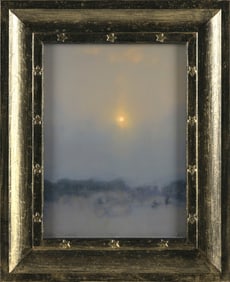 WILLIAM ROBERT DAVIS (Massachusetts, 1952-), "Sun and Sand"., Oil on panel, 8" x 6". Framed 11" x
