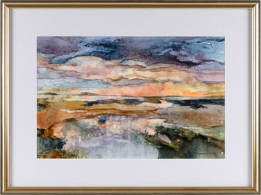 ELIZABETH HAYES PRATT (Massachusetts, 1927-2015), "Celebrating Color"., Watercolor on paper, 19" x