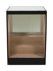 BENCH-MADE WOOD AND GLASS BAR STATION DESIGNED BY JORGE SILVETTI Contemporary Height 36". Width