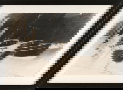 MARIAN ROTH (Massachusetts, Contemporary), Boats in a harbor., Camera obscura print, image 14" x: MARIAN ROTHMassachusetts, ContemporaryBoats in a harbor. Signed verso.Camera obscura print, image 14" x 22". Framed 20" x 27.5".