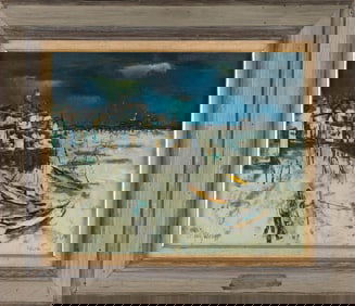 SOL WILSON (Massachusetts, 1896-1974), "Autumn, Provincetown"., Serigraph, 15.25" x 19.25". Framed