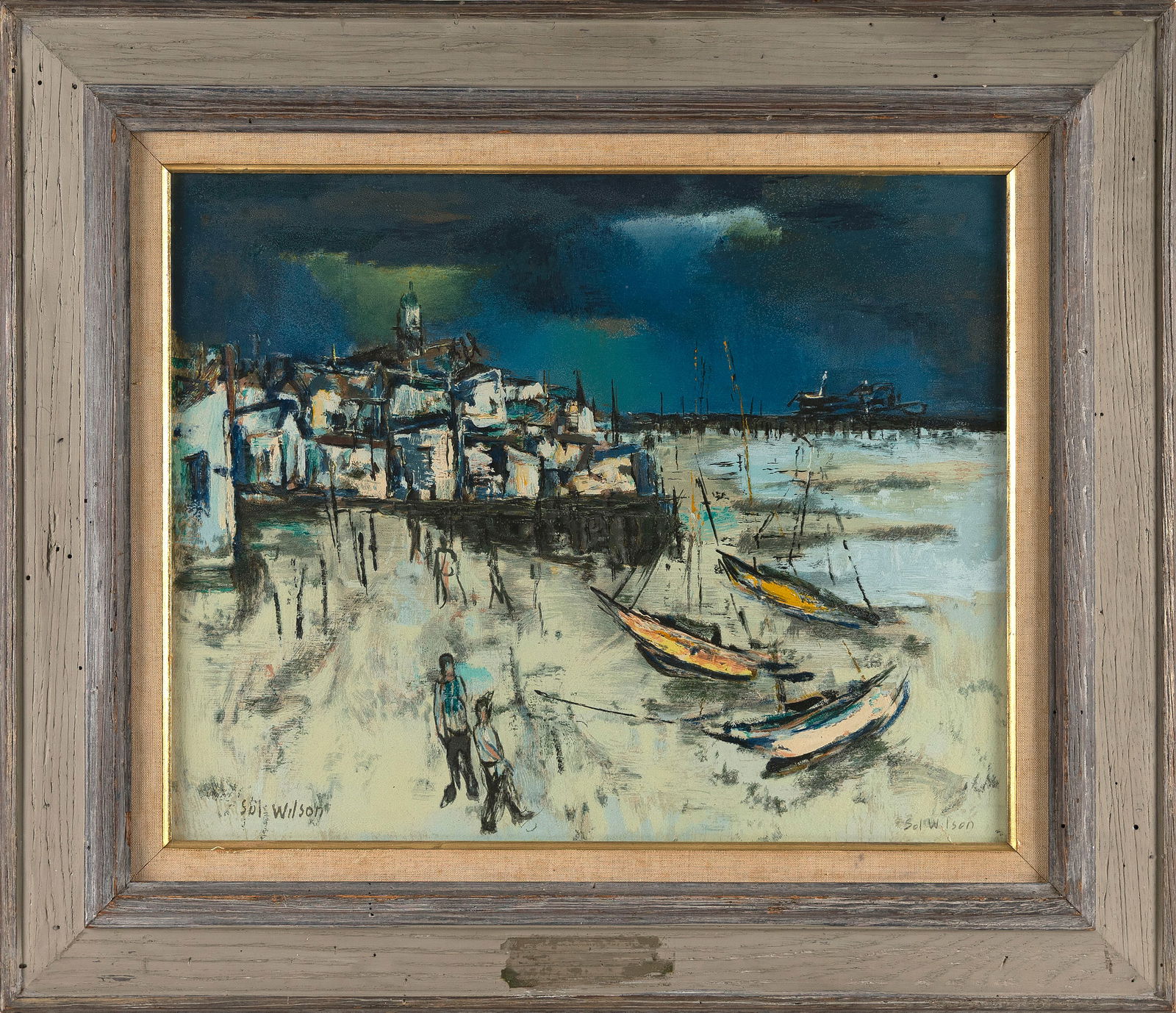 SOL WILSON (Massachusetts, 1896-1974), "Autumn, Provincetown"., Serigraph, 15.25" x 19.25". Framed (1 of 2)