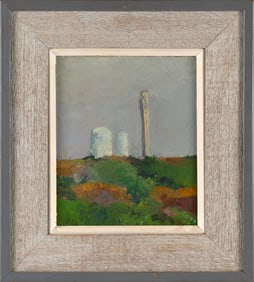 RAY NOLIN (Massachusetts/Connecticut, 1954/59-2015), "#5, Fall 91"., Oil on linen, 12" x 10". Framed
