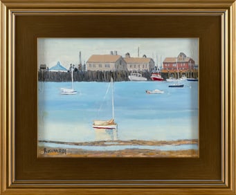 JOHN A. RICCIARDI (Massachusetts, 1943-), "Ptown Summer Wind 2019"., Acrylic on board, 9" x 12".