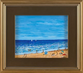 JOHN A. RICCIARDI (Massachusetts, 1943-), "Happy Days"., Acrylic on board, 8" x 10". Framed 13" x