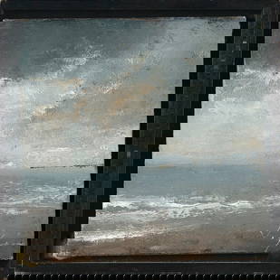 CHRIS VOLPE (New Hampshire, Contemporary), Provincetown Harbor., Oil on canvas board, 6" x 6".: CHRIS VOLPENew Hampshire, ContemporaryProvincetown Harbor. Signed lower right "Volpe".Oil on canvas board, 6" x 6". Framed 7" x 7".