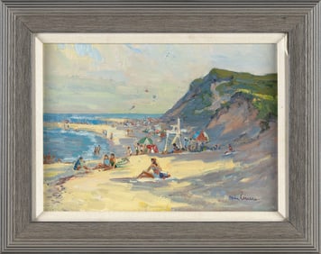 MICHAEL GRAVES (Massachusetts, 1952-), "Newcomb Hollow"., Oil on board, 10" x 14". Framed 14.5" x