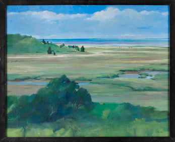 HERB RANDLE (Massachusetts, Contemporary), "Wellfleet Sanctuary"., Oil on canvas, 24" x 30". Framed