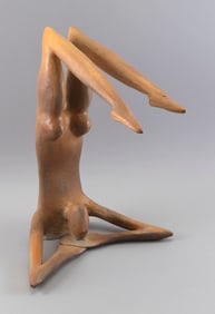JACK CHARNEY (America, 1955-), Acrobat, Earthenware, height 17.5". Length 13.5". Width 10".