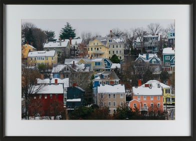 PHOTOGRAPH OF PROVIDENCE HOUSES Contemporary 19" x 29" sight. Framed 27" x 38".