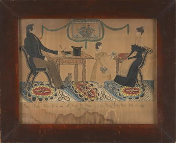 JOSEPH H. DAVIS (New Hampshire/Maine, 1811-1865), Portrait of John and Nancy Phelps, their daughter