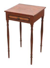 FINE PAINT-DECORATED STAND New Hampshire, Circa 1800 Height 28.5". Width 16.5". Depth 16.25".