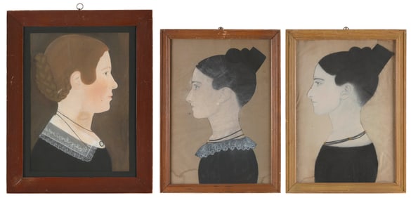 RUTH HENSHAW MILES BASCOM (Leicester, Massachusetts, 1772-1848), Profile bust portraits of Betsy