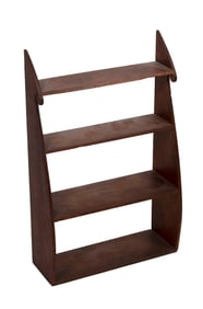 FOUR-TIER WHALE-SIDE WALL SHELF 19th Century Height 30.5".