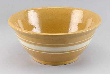 YELLOWWARE BOWL 19th Century Height 5.5". Diameter 13".