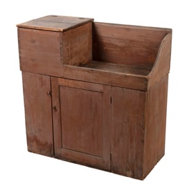 SHAKER TWO-LEVEL DRY SINK 19th Century Height 36.25". Width 36". Depth 16.25".