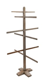 SOFTWOOD DRYING RACK, POSSIBLY SHAKER Height 62". Maximum width 37".