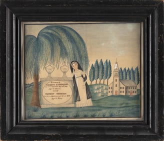 AMERICAN SCHOOL (Mid-19th Century,), Memorial "In Memory of Elizabeth H Covington who died at
