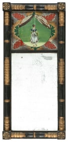 FEDERAL TABERNACLE MIRROR 19th Century Height 34". Width 15.5".