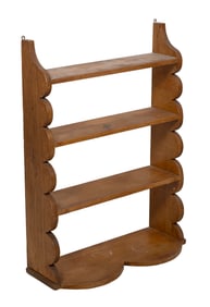 GRAIN-PAINTED WALL SHELF New England, Mid-19th Century Height 35". Width 25.5".