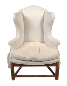 "MAKE DO" ARMCHAIR 19th Century Back height 45". Seat height 15".