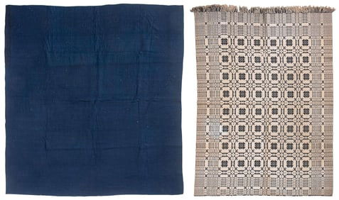 TWO COVERLETS 19th Century