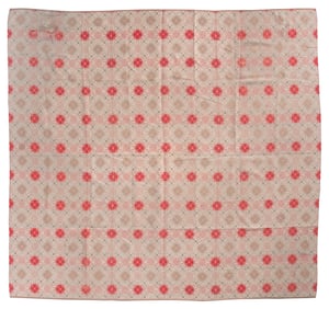 OVERSHOT TEXTILE 19th Century Approx. 100" x 104".
