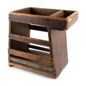 TODDLER'S STAND-UP CHAIR FROM THE PAUL REVERE HOME 18th Century Height 19.5". Width 18.5". Depth