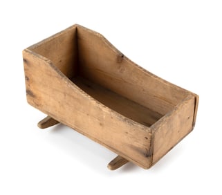 ELWIN LINCOLN FEARING DOLL'S CRADLE Hingham, Massachusetts, 19th Century Height 7.5". Length 14".