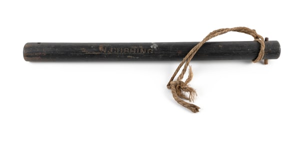 NATHANIEL CUSHING BILLY CLUB Hingham, Massachusetts, 19th Century Length 18.5".