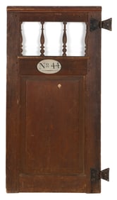 BOX PEW DOOR AND FLOOR PLAN FROM OLD SHIP CHURCH, HINGHAM Hingham, Massachusetts, 19th Century Door