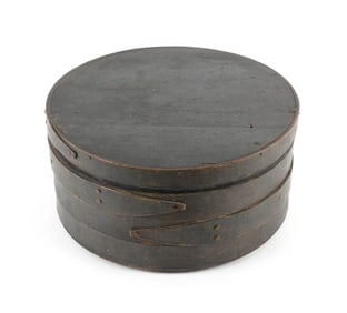 LEONARD GARDNER LARGE BLUE-GRAY PAINTED PANTRY BOX Hingham, Massachusetts, 19th Century Height