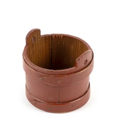 COTTON HERSEY MINIATURE TOY TUB Hingham, Massachusetts, 19th Century Height 2.25". Diameter 2.25".