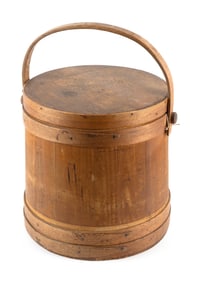 DANIEL BARTLETT FIRKIN Hingham, Massachusetts, 19th Century Height 12". Diameter 11.5".