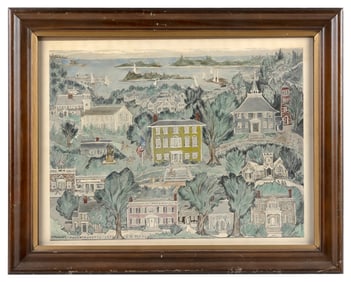 BEATRICE BAXTER RUYL (Maine/Massachusetts, 1879-1961), "Hingham, Massachusetts, 1932"., Watercolor