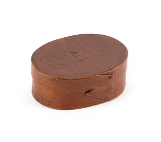 BELA FRENCH HERSEY PANTRY BOX Hingham, Massachusetts, 19th Century Height 1.75". Length 4".