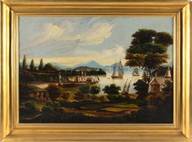 THOMAS CHAMBERS (New York/England, 1808-1866/1869), View of Tarrytown, New York, circa 1850., Oil on