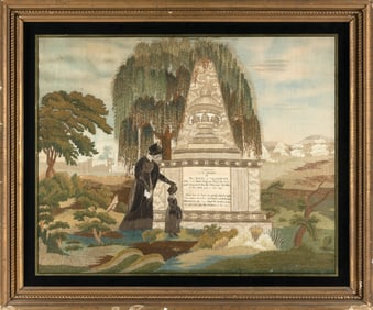 AMERICAN SCHOOL (19th Century,), Memorial to Sarah Julia Seamans Tillinghast of Providence, Rhode