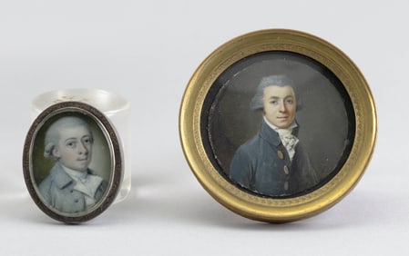 TWO PORTRAIT MINIATURES America or Britain, Late 18th/Early 19th Century