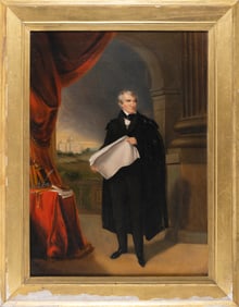 ATTRIBUTED TO THOMAS WILCOCKS SULLY (Pennsylvania, 1811-1847), Portrait of President William Henry