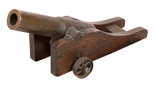 D. KAHNWEILER & SONS BRONZE CANNON New York, 19th Century Bore diameter 2.5". Cannon length 26.5".