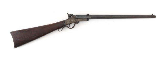 MAYNARD SECOND MODEL SADDLE RING CARBINE 19th Century Length of barrel 20". Total length 37".