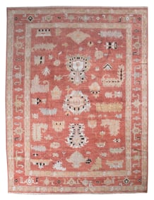 PERSIAN DESIGN RUG: 9'0" X 12'0" 21st Century